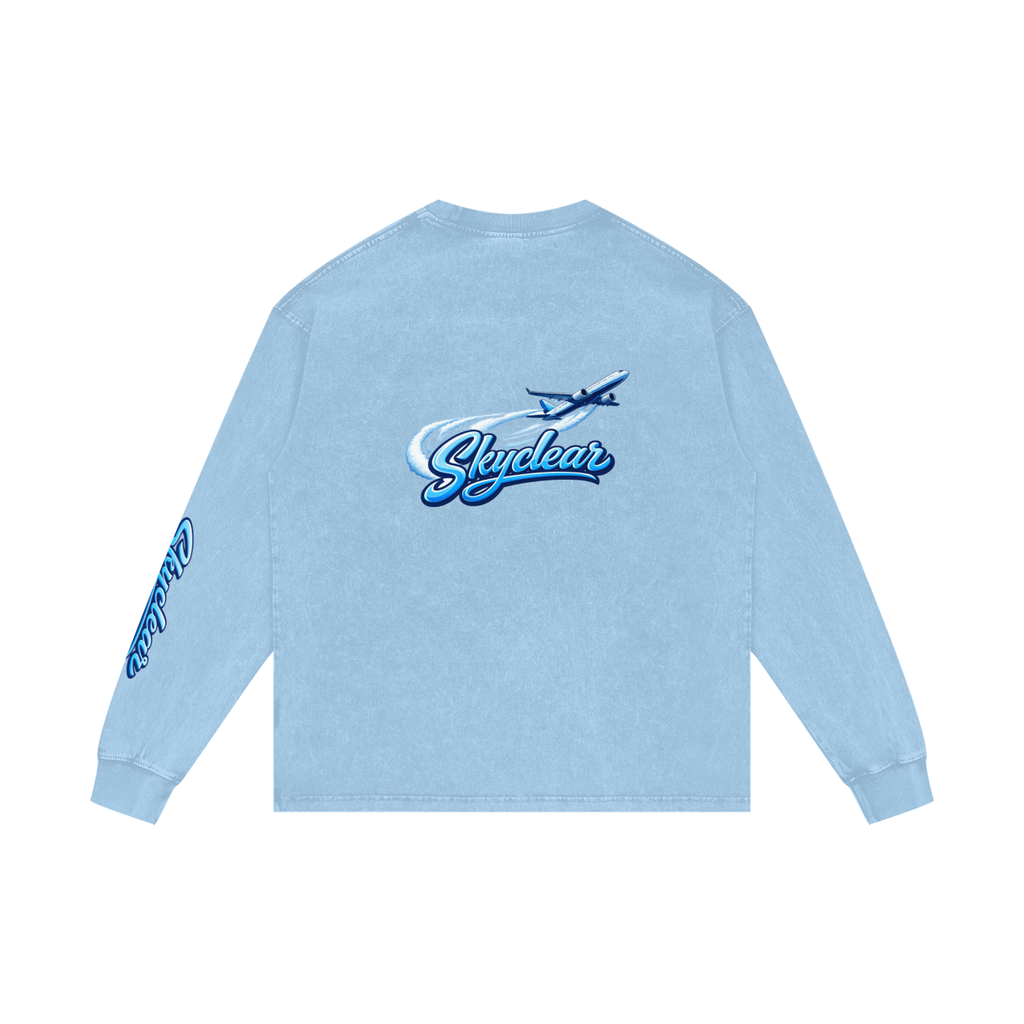 Acid Wash Oversize Long Sleeve T-Shirt