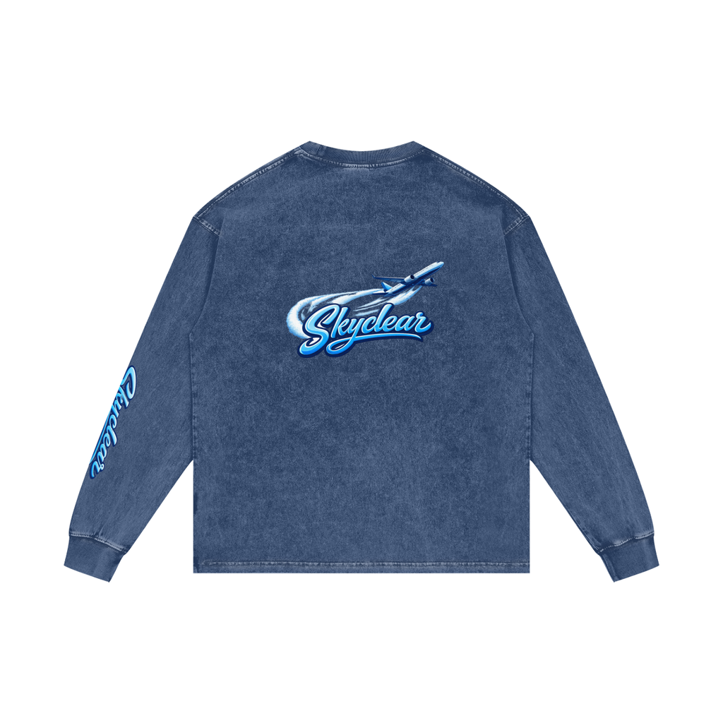 Acid Wash Oversize Long Sleeve T-Shirt
