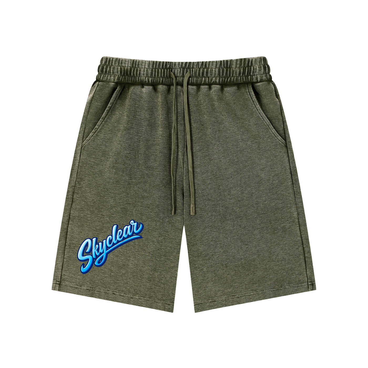 Mineral Wash Waffle Knit Shorts