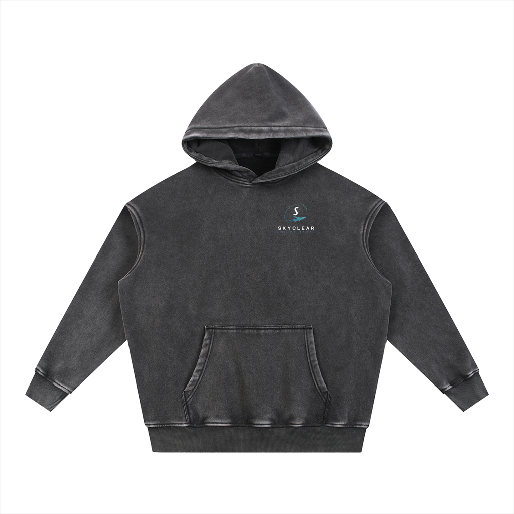 Snow Wash Fleece Oversize Hoodie