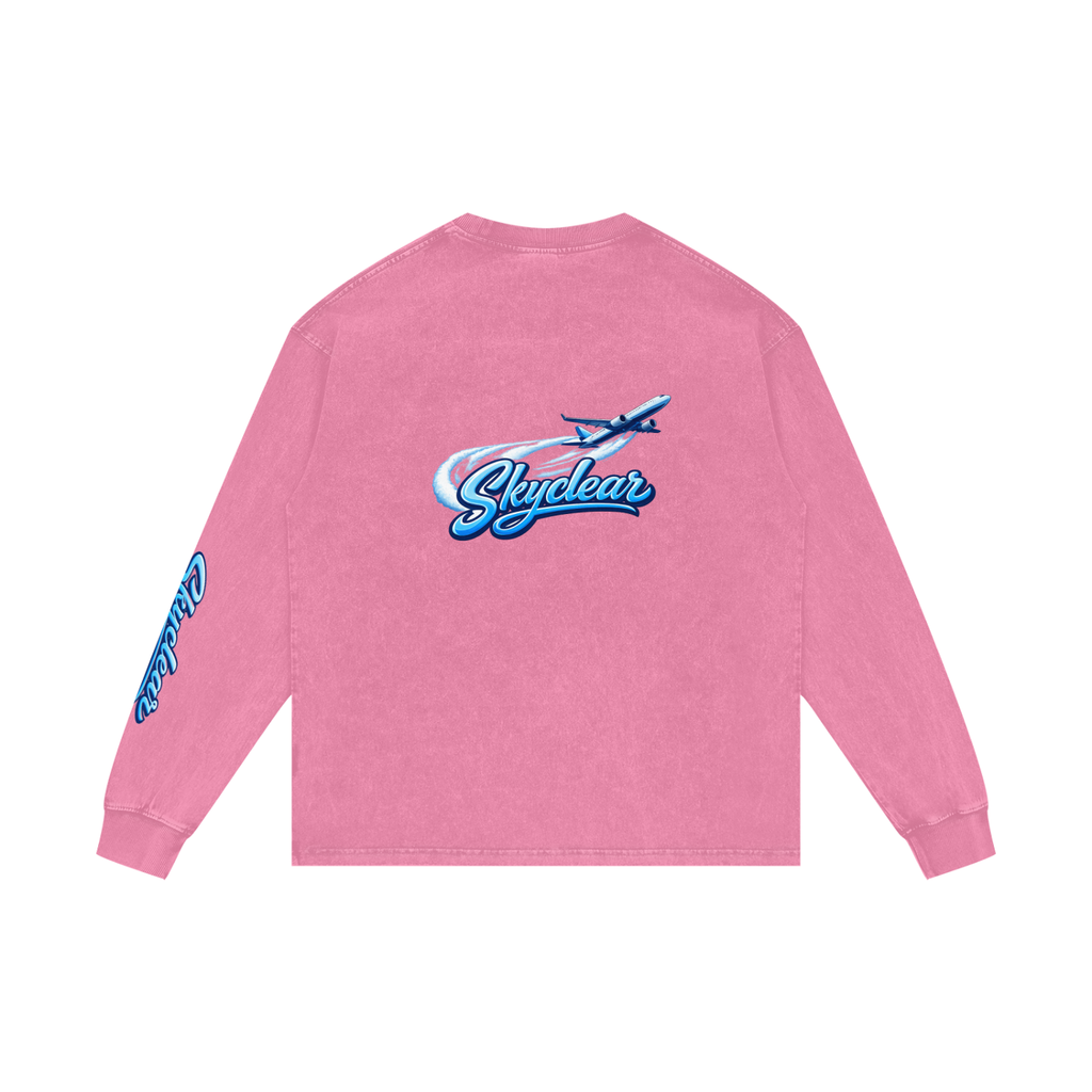 Acid Wash Oversize Long Sleeve T-Shirt