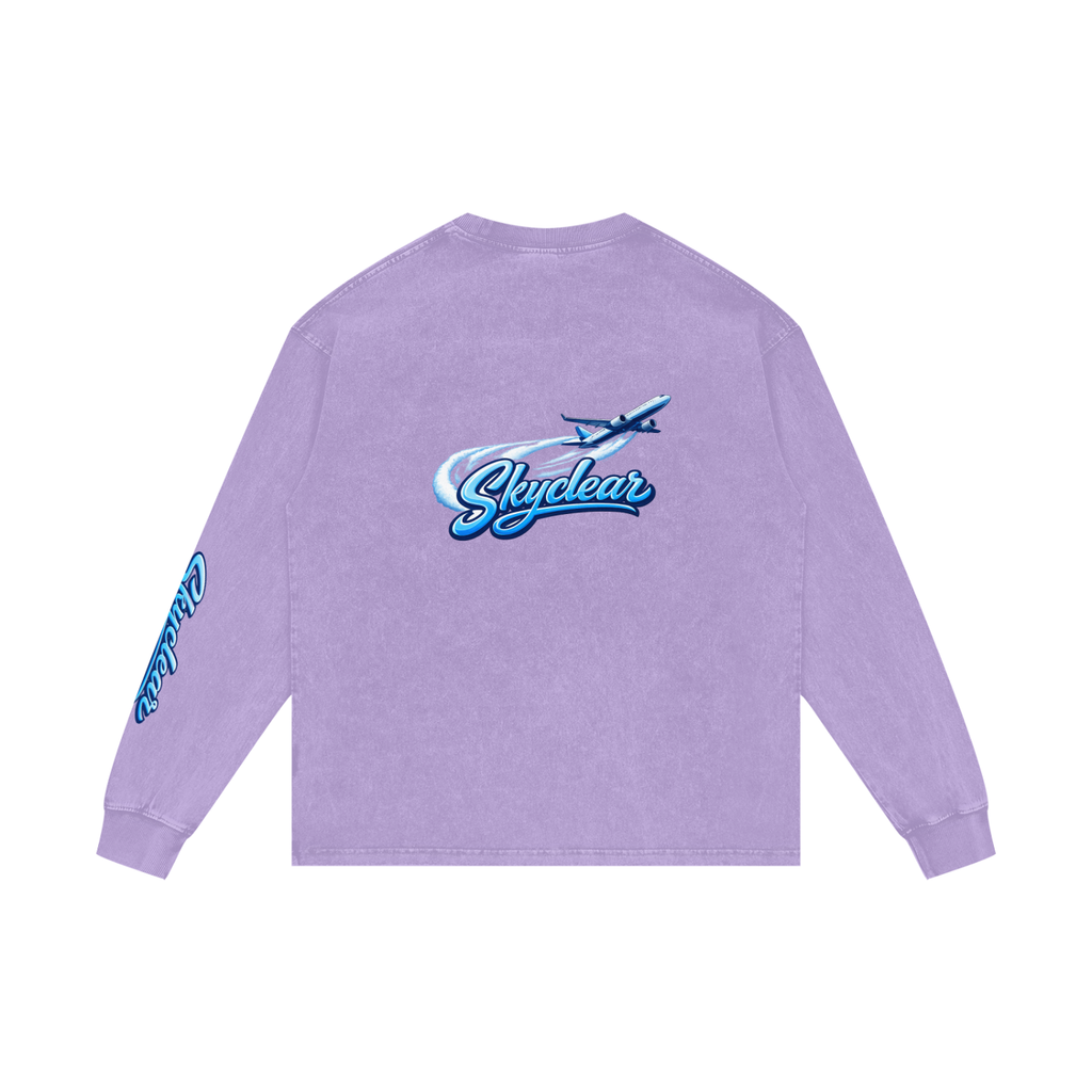 Acid Wash Oversize Long Sleeve T-Shirt