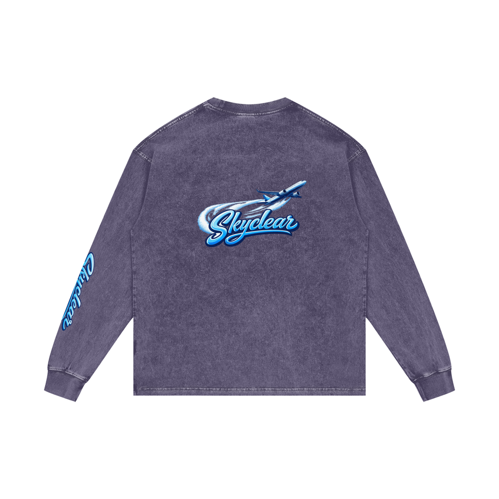Acid Wash Oversize Long Sleeve T-Shirt