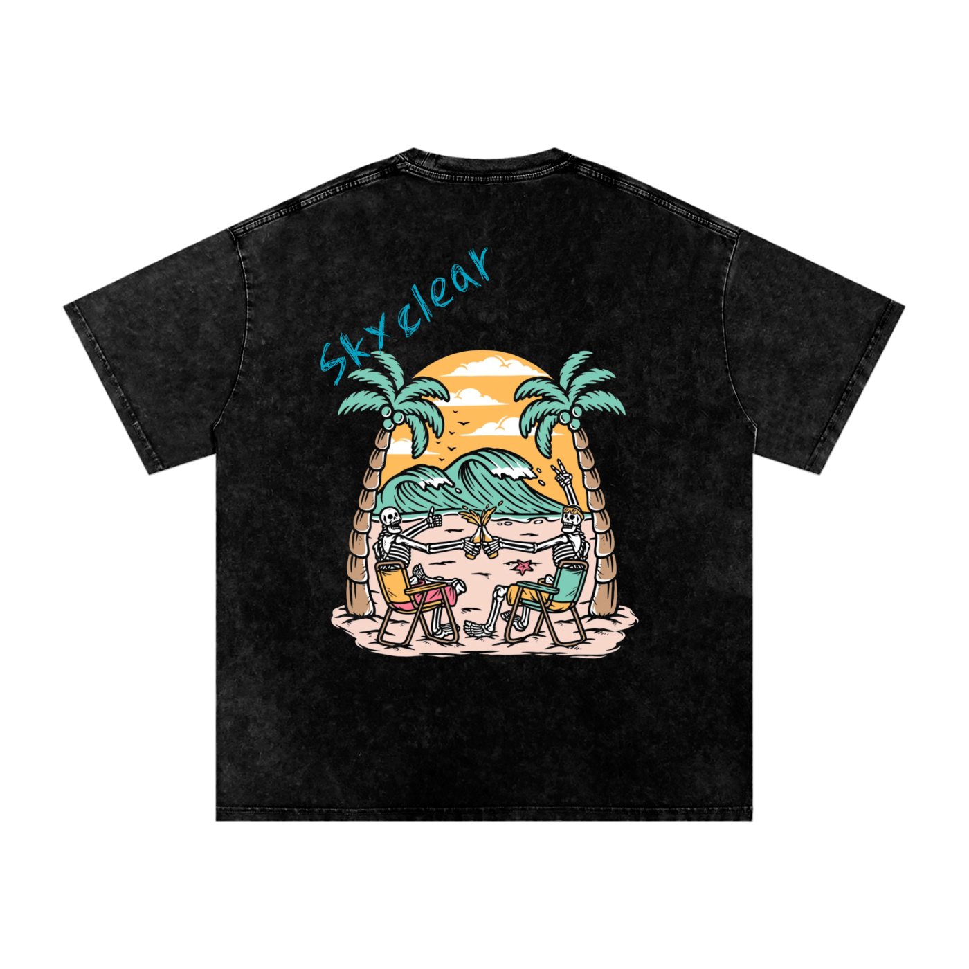 Snow Washed Oversized Cotton T-Shirt