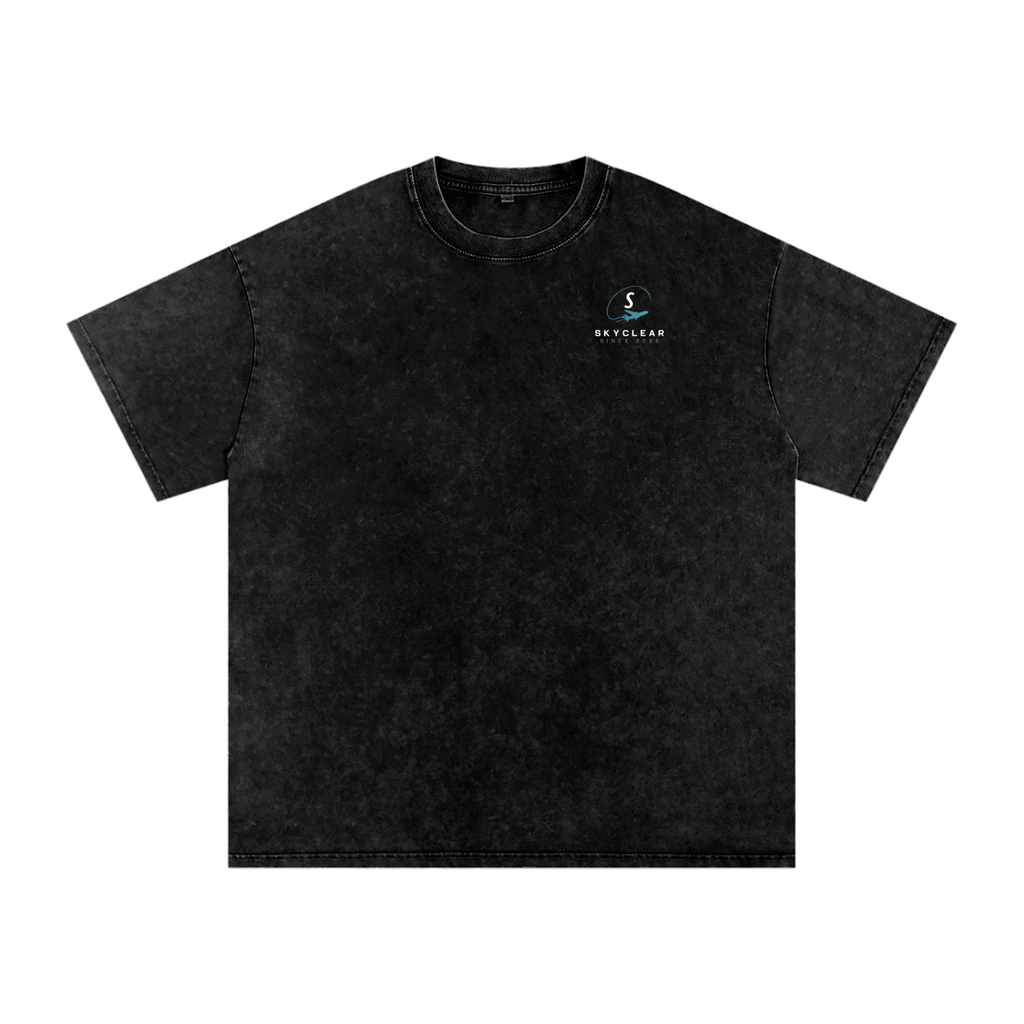 Snow Washed Oversized Cotton T-Shirt
